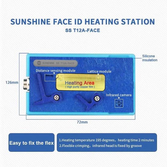 SS-T12A for iPhone X Motherboard Stratified Heating Table 185 Degrees Accurate Rapid Separation Disassembly Platform