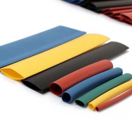 1640pcs 2:1 Polyolefin Halogen-Free Heat Shrink Tube Sleeving 5 Color 8 Size