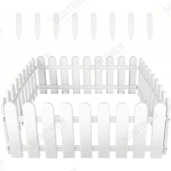 20 / 40 FT Plastic Garden Border Fencing Fence Pannels Outdoor Landscape Decor Edging Yard 12 24 PCS