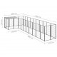 Dog Kennel Black 78.1 ft² Steel