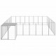 Dog Kennel Silver 221.4 ft² Steel