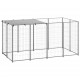 Dog Kennel Silver 26 ft² Steel