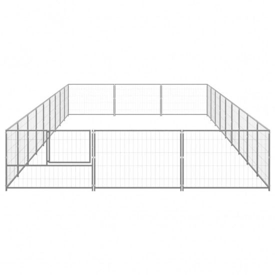 Dog Kennel Silver 290.6 ft² Steel