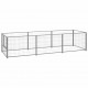 Dog Kennel Silver 32.3 ft² Steel