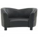 Dog Sofa Black 26.4inchx16.1inchx15.4inch Faux Leather