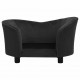 Dog Sofa Black 27.2inchx19.3inchx15.7inch Plush and Faux Leather