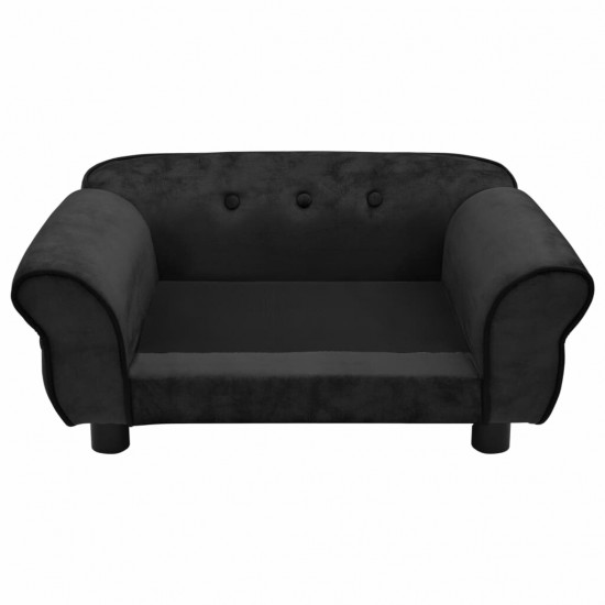 Dog Sofa Black 28.3inchx17.7inchx11.8inch Plush