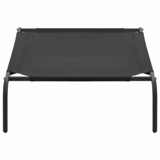 Elevated Dog Bed Black L Textilene