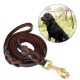 Leather Dog Leash 6 ft Leather Dog Training Leash Pet Braided Dog Leash for Large Medium Leads Rope Dogs Walking&Training