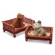 HAND WOVEN Wicker Pet Bed Dog Cat Basket Shabby Chic Sleeping Durable Washable