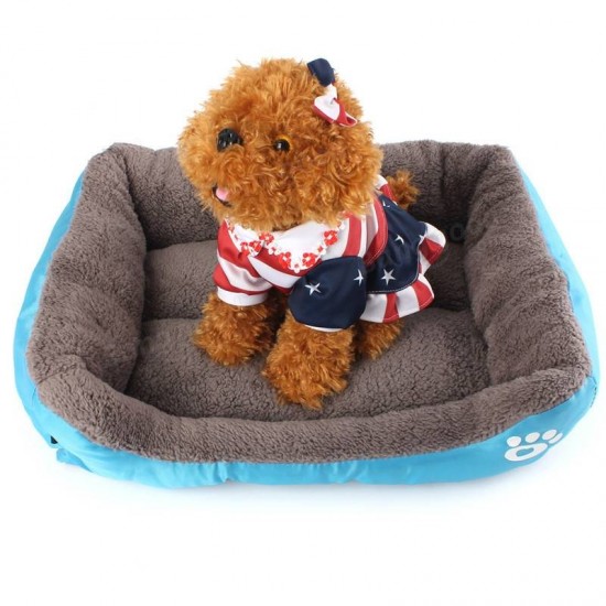 M Size Dog Cat Pet Puppy Kennels Beds Mat Houses Doghouse Warm Soft Pad Blanket