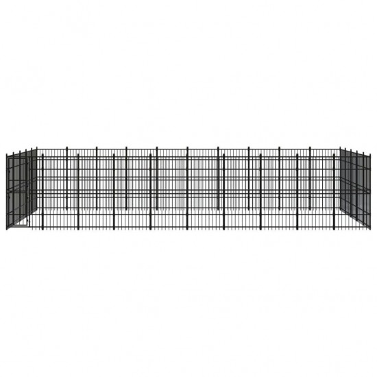 Outdoor Dog Kennel Steel 496 ft²