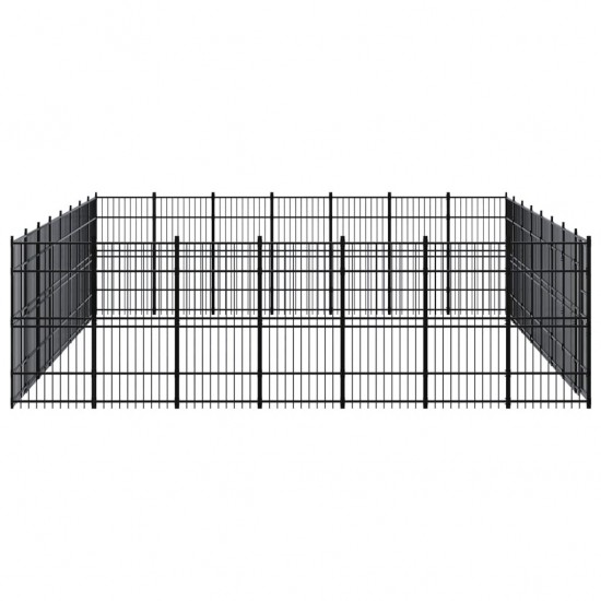 Outdoor Dog Kennel Steel 555.5 ft²