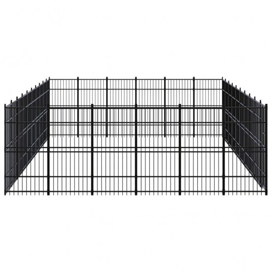 Outdoor Dog Kennel Steel 595.2 ft²