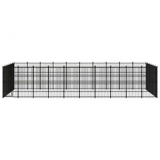 Outdoor Dog Kennel Steel 595.2 ft²