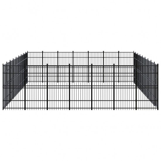 Outdoor Dog Kennel Steel 625 ft²