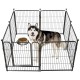 Dog Pen 8 Panels 40inch Height RV Dog Fence Outdoor Playpens Exercise Pen for Dogs Metal Protect Design Poles Foldable Barrier with Door