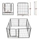 Dog Pen 8 Panels 40inch Height RV Dog Fence Outdoor Playpens Exercise Pen for Dogs Metal Protect Design Poles Foldable Barrier with Door