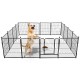 Heavy Duty Metal Dog Exercise Playpen Fence for Indoor Outdoor 16 Panels 32 Inch Height