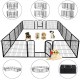 Heavy Duty Metal Dog Exercise Playpen Fence for Indoor Outdoor 16 Panels 32 Inch Height