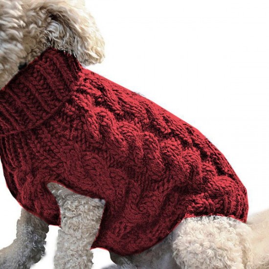 Pet Vest Jacket Pet Knit Sweater Dog Cat Puppy Coat Warm Clothes