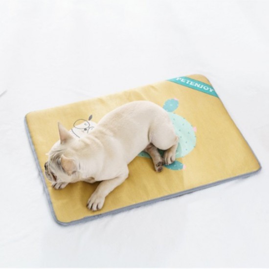 S/M/L/XL Ice Silk Summer Cooling Pet Dog Cat Puppy Cushion Mat Pad Home