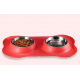 Stainless Steel Pet Bowl with Non-Skid Silicone Mat Feeder Double Bowls Set for Dogs Cats and Pets