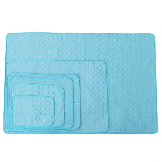 Summer Portable Summer Ice Silk Pad Pet Cooling Mat Dog Bed Floor Mat Sofa Pad Kennel Mat