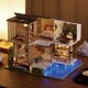 DIY Doll House Miniature Building Model Assembled Toys With Dust Cover and Music Movement for Gifts