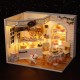 H-014 Cake Diary Shop DIY Dollhouse With Music Cover Light House Model