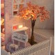 1/24 DIY Wooden Dollhouse Pink Cherry Handmade Decorations Model with LED Light&Music Birthday