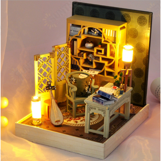 DIY Doll House TW37 Ink Color Collection of Qingdai Creative Antiquity Scene Handmade Small House