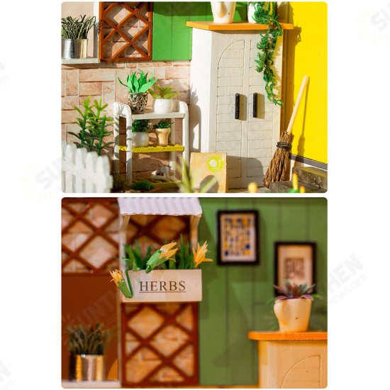 H-001 DIY Doll House Gothenburg Studio With Furniture Music Light Cover 30*12*16.2CM Gift