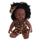 12Inch Simulation Soft Silicone Vinyl PVC Black Baby Fashion Doll Rotate 360° African Girl Perfect Reborn Doll Toy for Birthday Gift