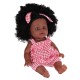 12Inch Soft Silicone Vinyl PVC Black Baby Fashion Doll Rotate 360° African Girl Perfect Reborn Doll Toy for Birthday Gift