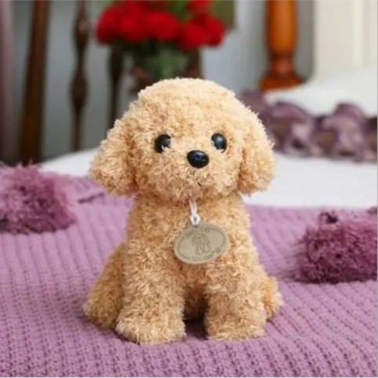 18/25CM Multi-color Simulation Realistic Teddy Lucky Dog Handmade Poodle Stuffed Plush Animal Figure Toy