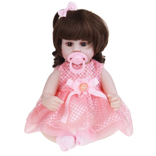 42CM Multi-optional Simulation Silicone Vinyl Lifelike Realistic Reborn Newborn Baby Doll Toy with Cloth Suit for Kids Birthday Gift
