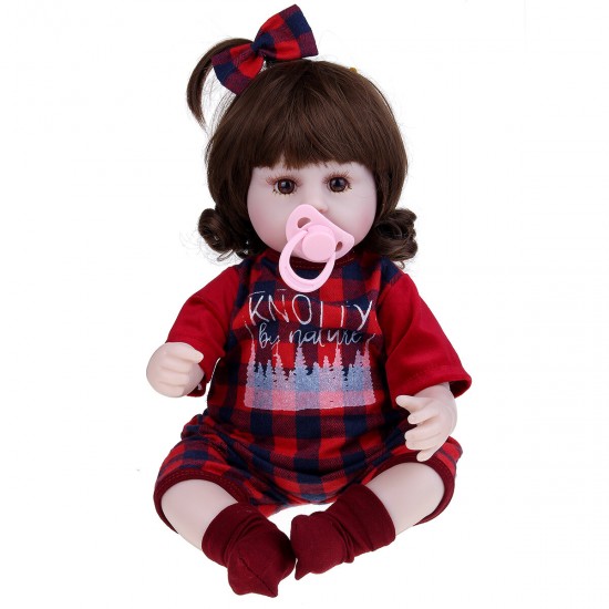 42CM Multi-optional Simulation Silicone Vinyl Lifelike Realistic Reborn Newborn Baby Doll Toy with Cloth Suit for Kids Birthday Gift