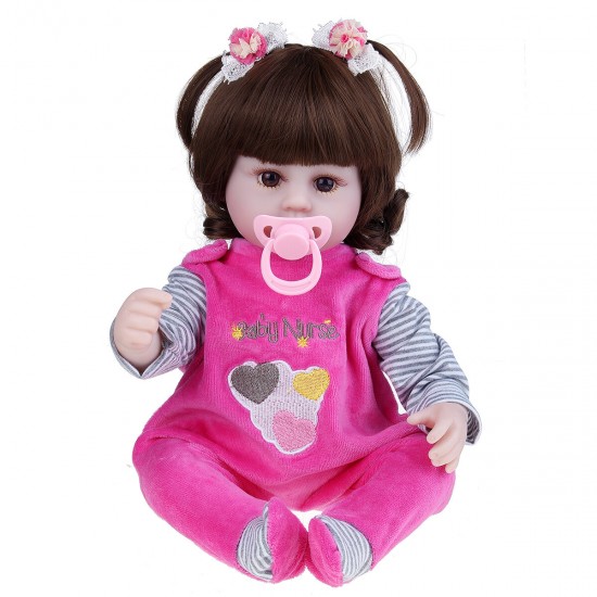 42CM Multi-optional Simulation Silicone Vinyl Lifelike Realistic Reborn Newborn Baby Doll Toy with Cloth Suit for Kids Birthday Gift