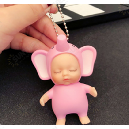 Cartoon Sleeping Cute Doll Keychain Kids Toys