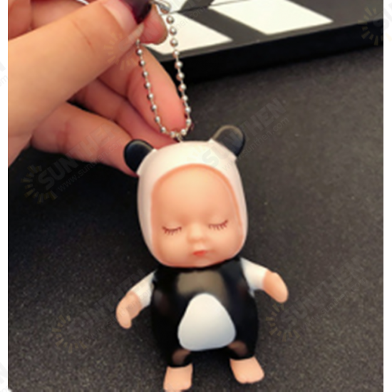 Cartoon Sleeping Cute Doll Keychain Kids Toys