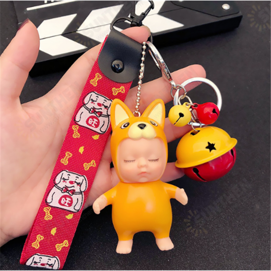 Cartoon Sleeping Cute Doll Keychain Kids Toys