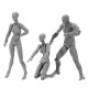 Figma Archetype Action Figure 2.0 Body Male Grey Color Model Doll For Decoration