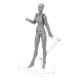 Figma Archetype Action Figure Doll PVC M2.0 Body Female Grey Color Model Doll For Decoration