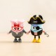 HO084 66*53*80mm Captain Doll Cute Cartoon Action Figure Gift Display