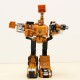 Metal Truck Hercules 5 In 1 Combination Robot Excavator Crane Vehicle Transformable Toys