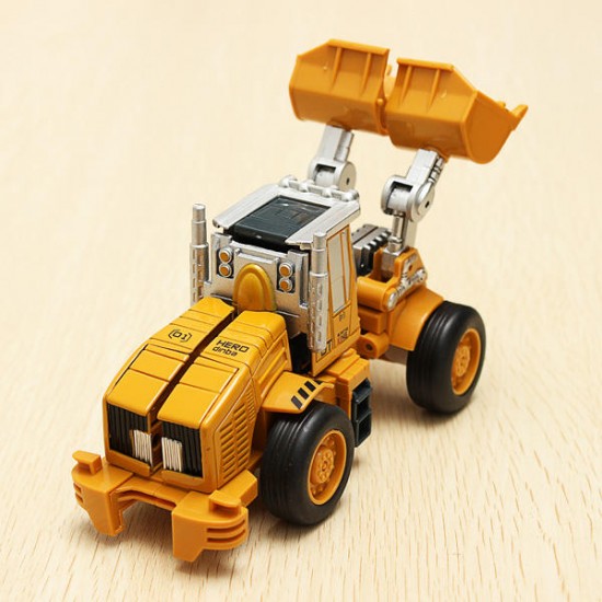 Metal Truck Hercules 5 In 1 Combination Robot Excavator Crane Vehicle Transformable Toys