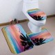 Beach Sunset Style Waterproof Bathroom Shower Curtain Toilet Cover Mat Non-Slip Rug Set for Bathroom Home Hotel