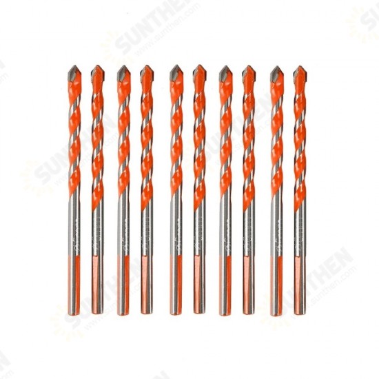 10Pcs 6/8mm Triangular Overlord Drill Metal Perforated Triangle Drill For Ceramic Tile And Glass Concrete Wall