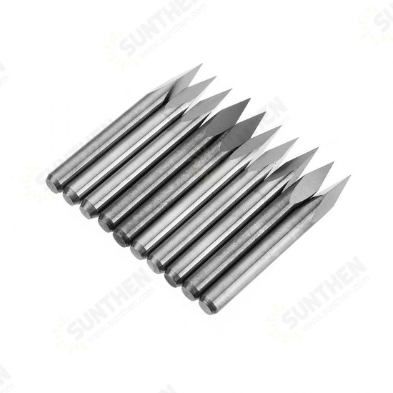 10pcs 15 Degree 0.1/0.2/0.3mm Tip 3.175mm Shank Engraving Bit CNC Tool